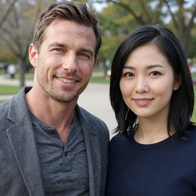 Mark and Yumi, a happy couple who met on Asian US Dating